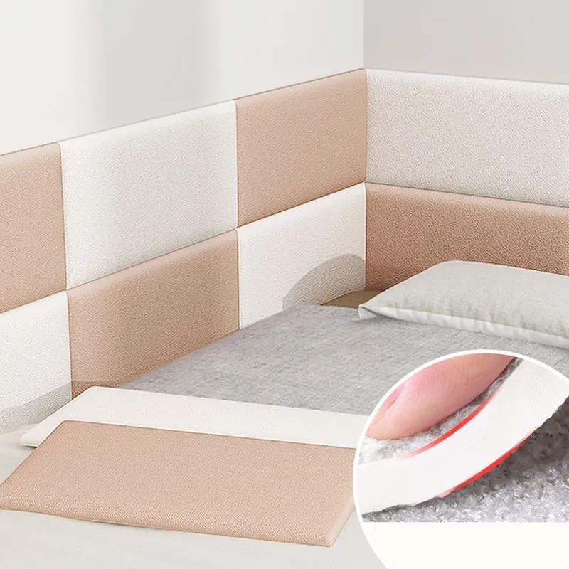 Paneles de pared lisos modernos, paneles protectores contra salpicaduras insonorizados y prensados Blanco Clearhalo