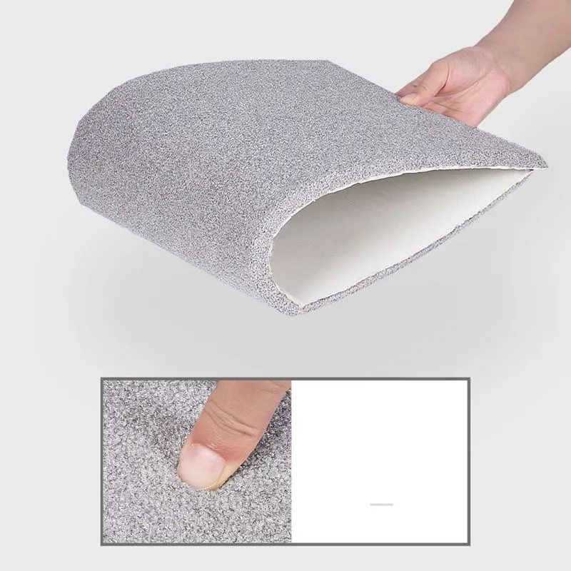 Paneles de pared lisos modernos, paneles protectores contra salpicaduras insonorizados y prensados Blanco Clearhalo