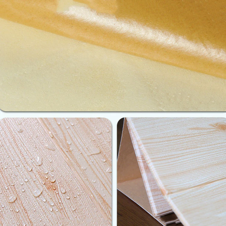 Paneles de pared modernos Paneles de pared rectangulares con diseño de efecto madera despegable y pegado Blanco Clearhalo