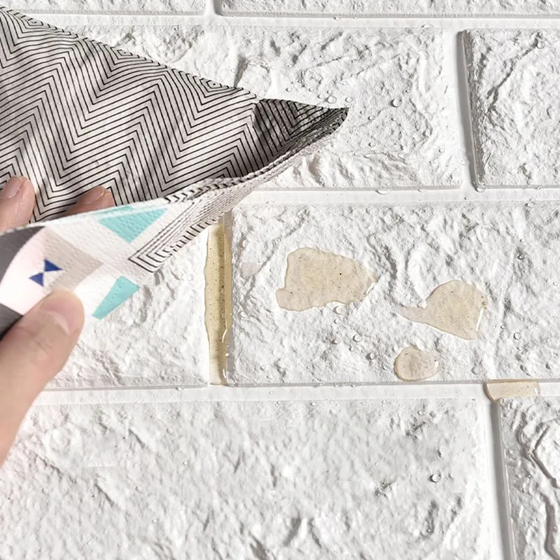 Paneles de pared modernos, pelar y pegar, techo de pared insonorizado para sala de estar Blanco Clearhalo
