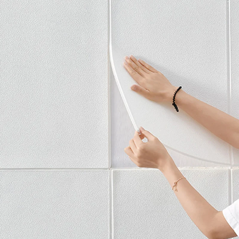 Paneles de pared modernos, pelar y pegar, techo de pared insonorizado para sala de estar Blanco Clearhalo