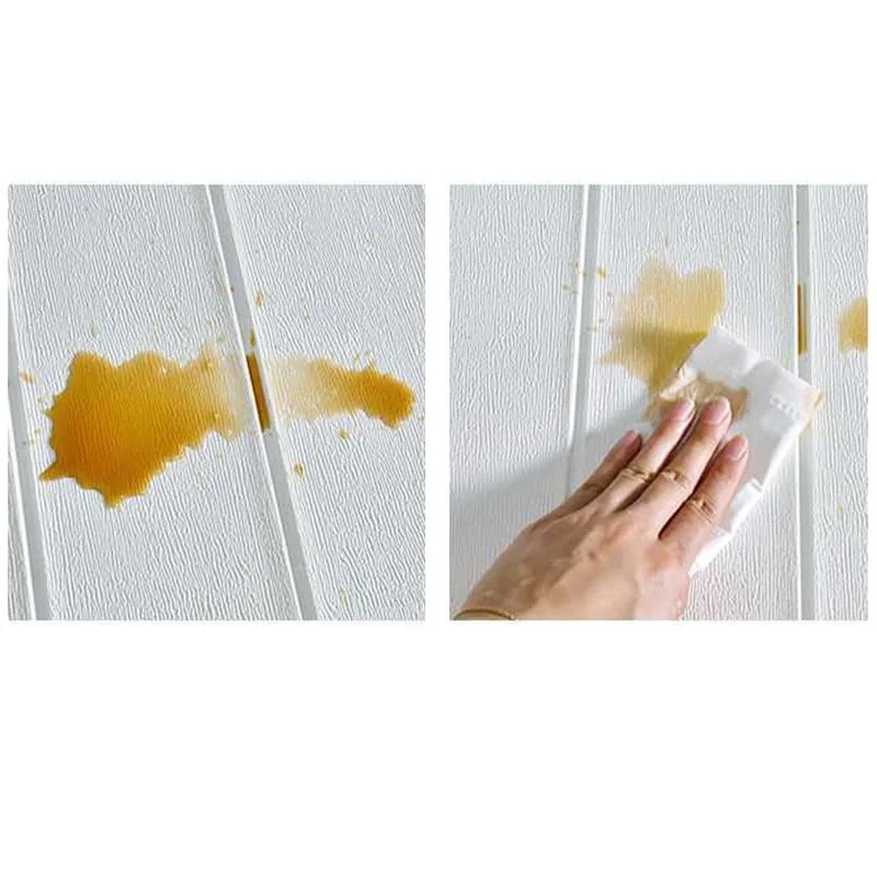Paneles de pared para sala de estar Paneles de pared en relieve 3D despegables y pegados Blanco Clearhalo