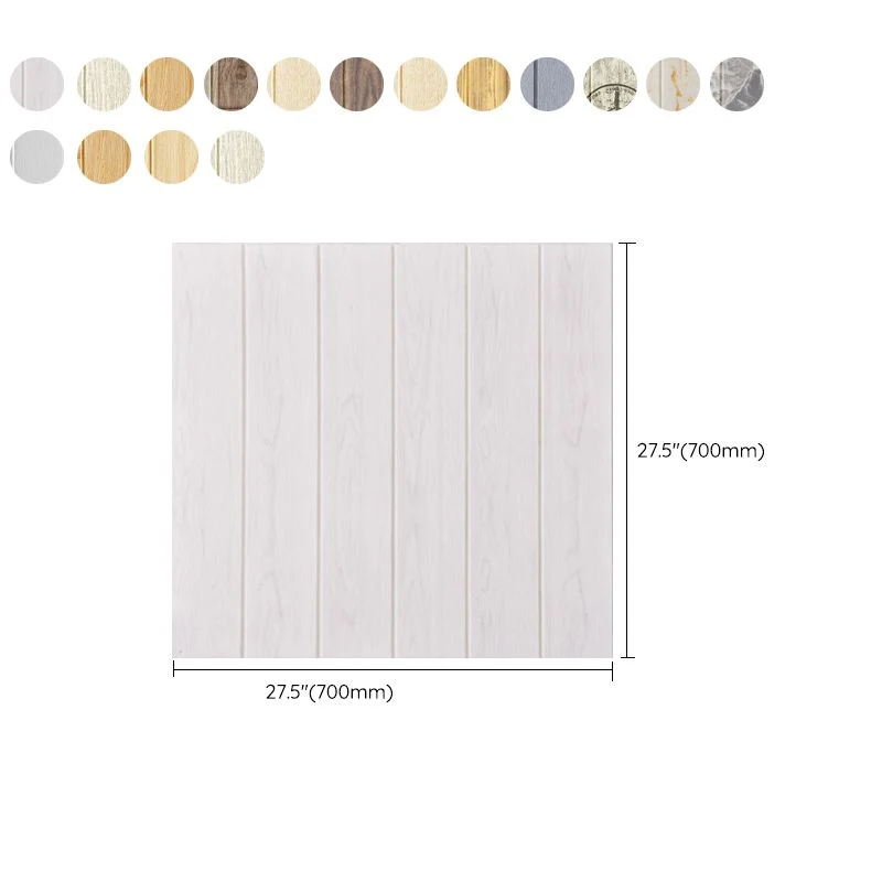 Paneles de pared de plástico Paneles de tablones de madera impermeables para pelar y pegar Turquesa Clearhalo