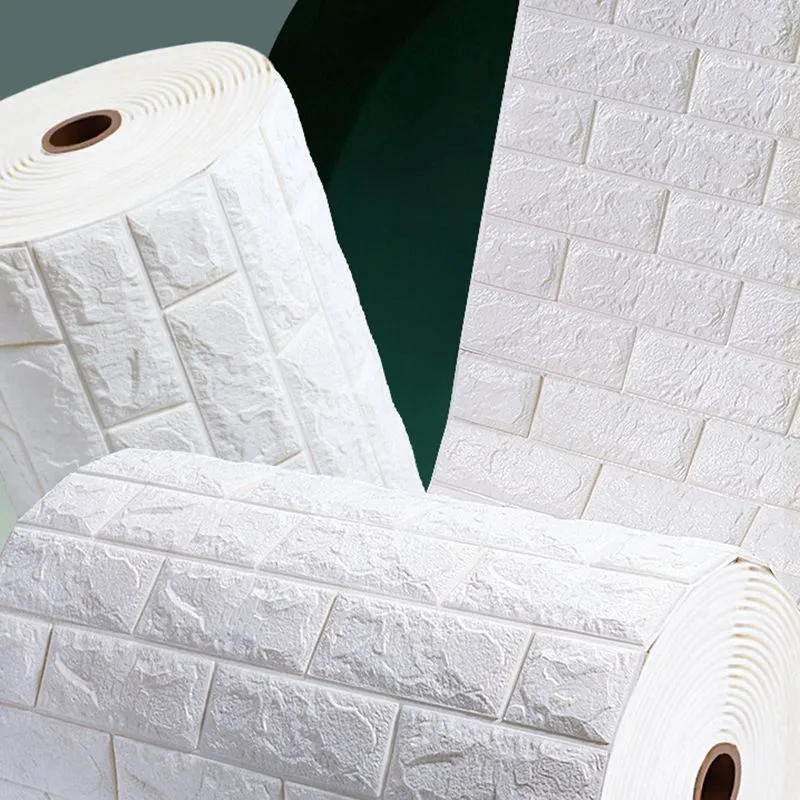 Paneles de pared en relieve 3D modernos para pared, techo, despegar y pegar, en blanco Clearhalo