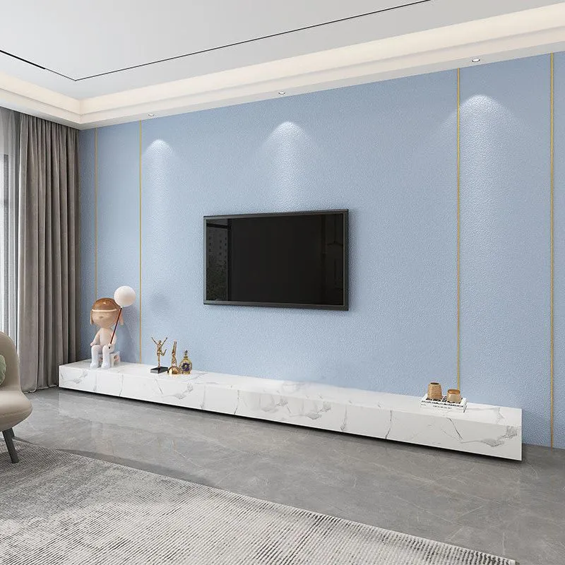 Paneles de pared resistentes la decoloración, color sólido, pelado y pegado, techo de pared moderno Blanco Clearhalo