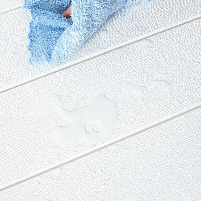 Paneles de pared de salón y dormitorio de grano de madera con tablones de pared de granja Azul Clearhalo
