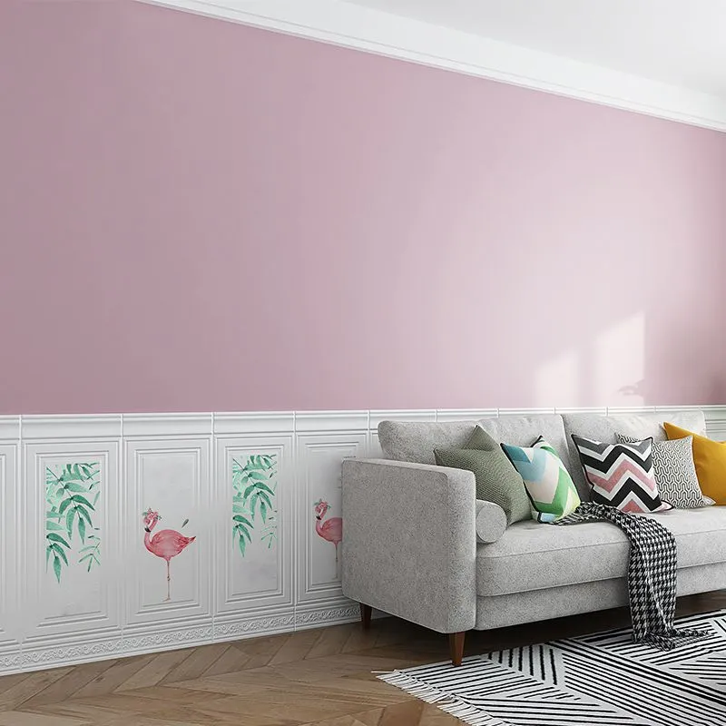 Paneles de plástico para salpicaduras Paneles de pared contemporáneos despegables y adhesivos Blanco Clearhalo