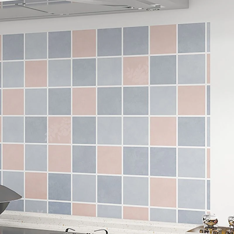 Papel pintado autoadhesivo moderno con patrón de rejilla de PVC para despegar y pegar Gris Clearhalo