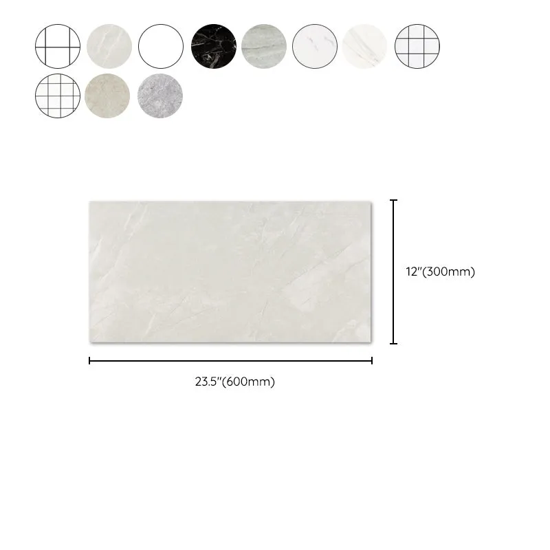Papel pintado de azulejos de campo impermeable para pelar y pegar azulejo de pared con forma rectangular Marfil Clearhalo