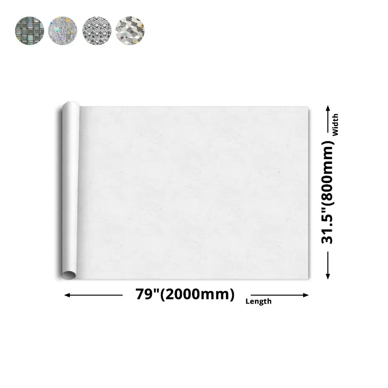 Papel pintado moderno de azulejos de mosaico de PVC con protector contra salpicaduras de pelar y pegar para ducha Plata Cl...