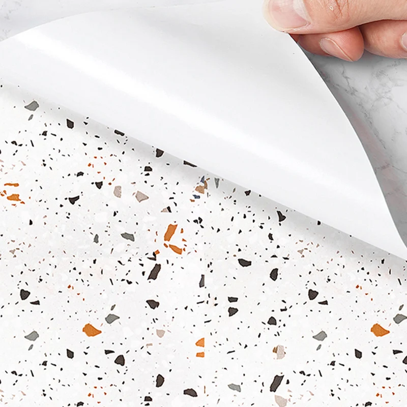 Papel pintado moderno contra salpicaduras, azulejo de pared liso para cocina Gris Clearhalo