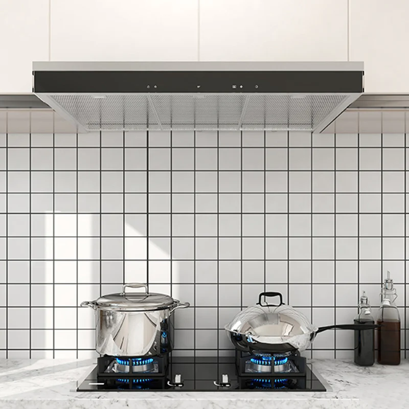 Papel pintado moderno contra salpicaduras, azulejos suaves para salpicaduras de cocina Blanco Clearhalo