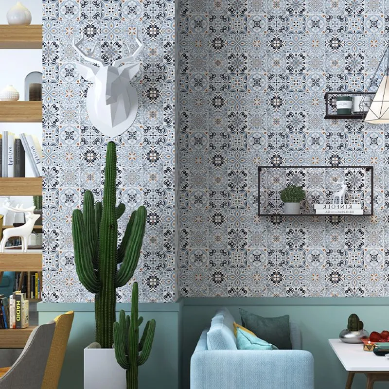 Papel pintado moderno para salpicaduras de cocina, azulejos impresos para salpicaduras de pelar y pegar Blanco Clearhalo