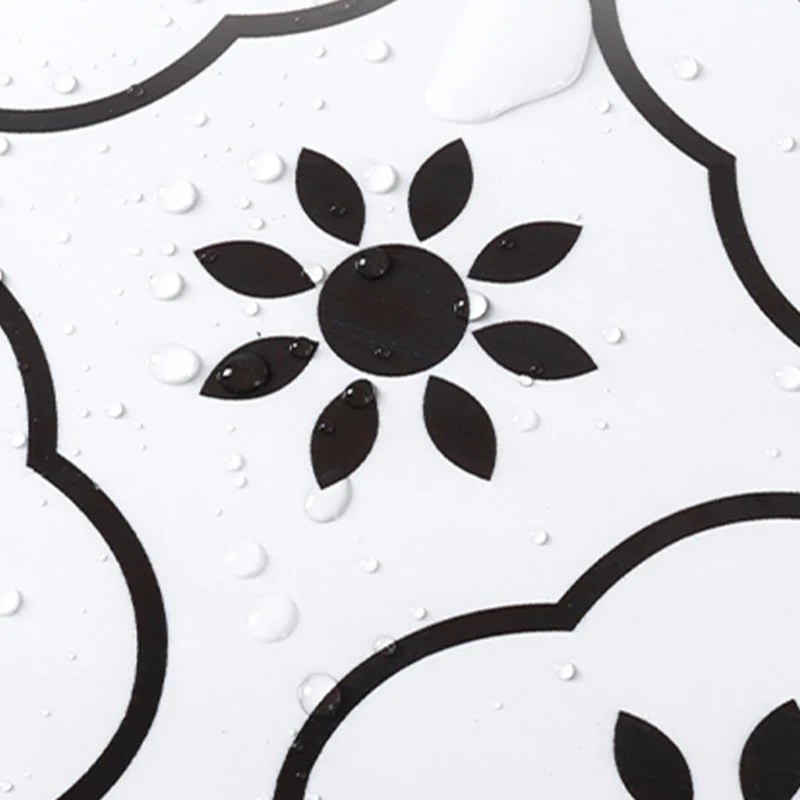 Papel pintado moderno para salpicaduras de cocina, azulejos impresos para salpicaduras de pelar y pegar Blanco Clearhalo