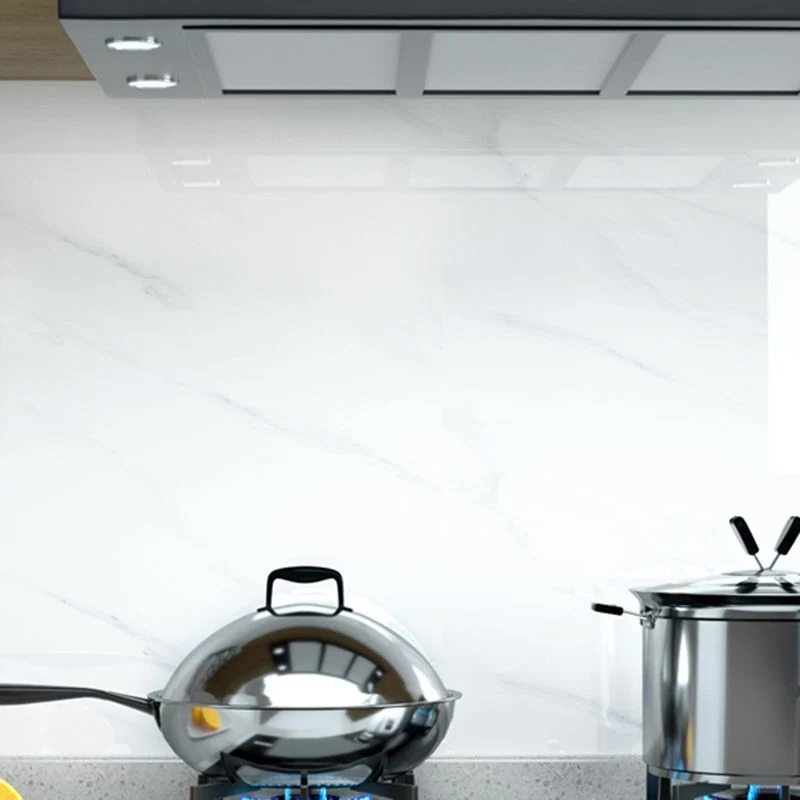 Papel pintado moderno Peel & Stick Field Tile, rejilla rectangular de plástico, paquete de 5 para cocina Blanco Clearhalo