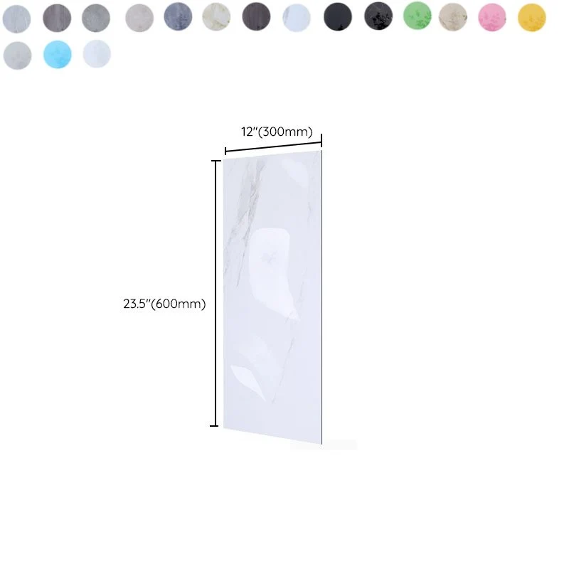 Papel pintado moderno de PVC para pared, teja de un solo azulejo con forma rectangular Blanco Clearhalo