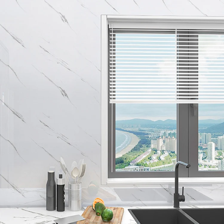 Papel pintado moderno PVC rectangular Peel & Stick Backsplash Tile Amarillo Clearhalo