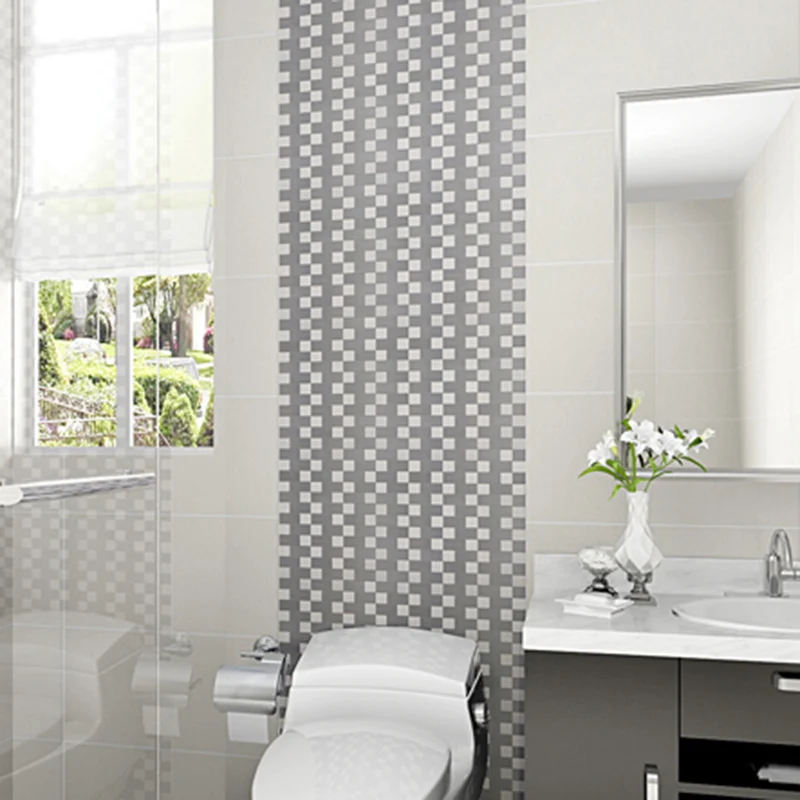 Papel pintado de mosaico cuadrado impermeable para azulejos de mosaico Peel & Stick Champan Clearhalo