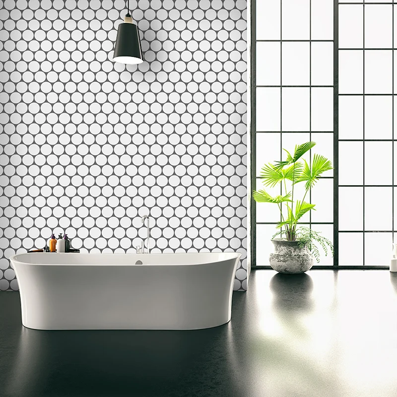 Papel pintado para salpicaduras de cocina moderno, despegar y pegar un solo azulejo Multicolor Clearhalo