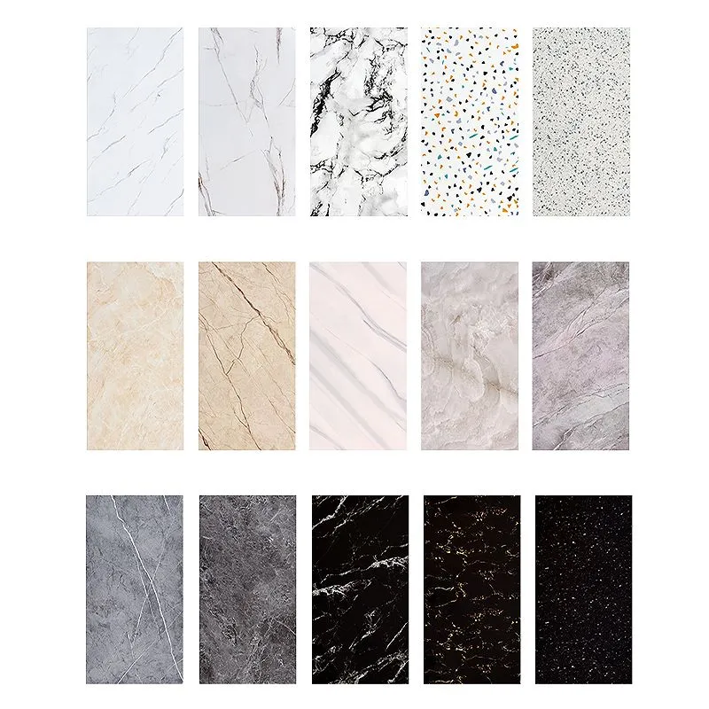 Papel pintado de plástico para pared, protector contra salpicaduras, impermeable, de un solo azulejo Multicolor Clearhalo