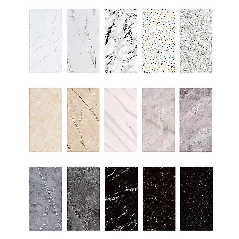 Papel pintado de plástico para pared, protector contra salpicaduras, impermeable, de un solo azulejo Multicolor Clearhalo
