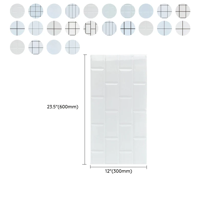 Papel pintado rectangular de azulejos de campo de azulejos de pared de porcelana para pelar y pegar Cuadros Clearhalo