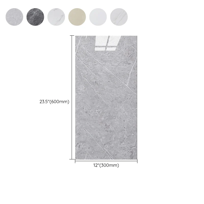 Papel pintado rectangular de azulejos de pared de PVC para pelar y pegar Gris Clearhalo