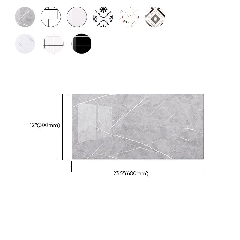 Papel tapiz de azulejos de campo Papel tapiz de plástico contemporáneo con resistente al agua Gris Clearhalo