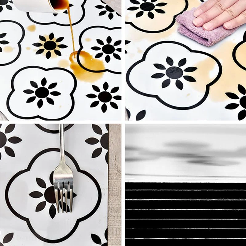 Papel tapiz de estilo moderno, papel tapiz de un solo azulejo para cocina con forma rectangular Azul Clearhalo