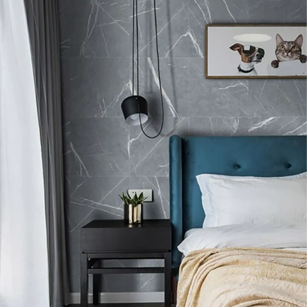 Papel tapiz de plástico moderno, azulejo único para pelar y pegar, azulejo de pared con forma cuadrada Amarillo Clearhalo