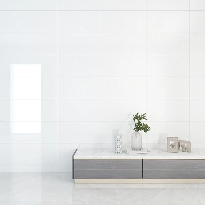 Papel tapiz rectangular de PVC, azulejo moderno para pared contra salpicaduras, despegable y pegado Amarillo Clearhalo