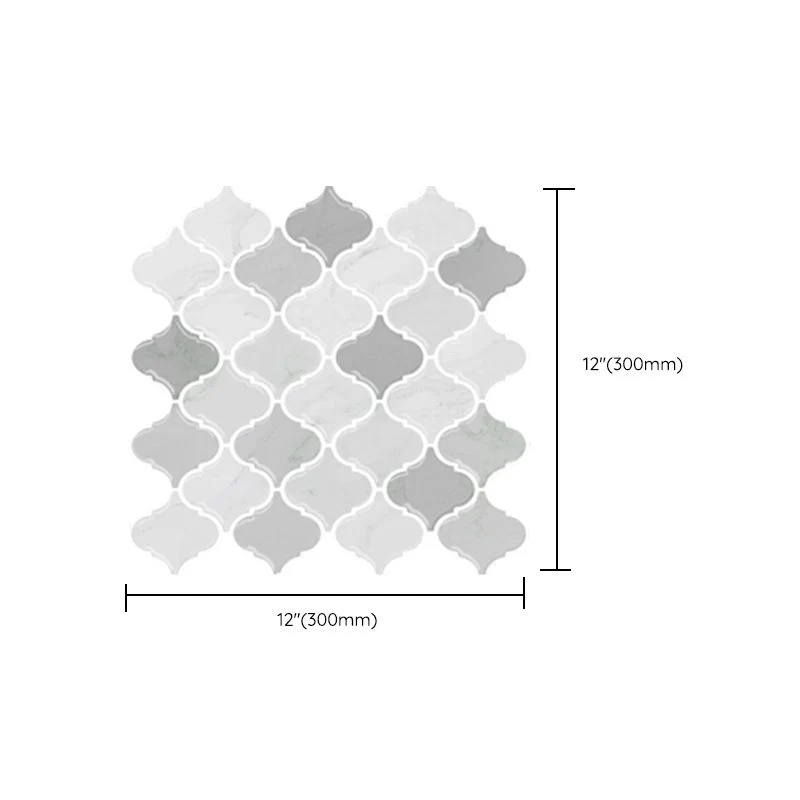 Peel & Stick Subway Tile Plástico resistente las manchas Peel & Stick Subway Tile, paquete de 5 Blanco Clearhalo