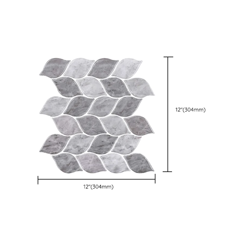 Peel & Stick Subway Tile Plástico resistente las manchas Peel & Stick Subway Tile, paquete de 5 Blanco Clearhalo