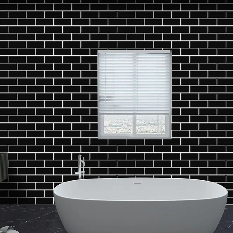 Peel & Stick Subway Tile PVC resistente las manchas Rectángulo Peel and Stick Tile para cocina Verde Clearhalo