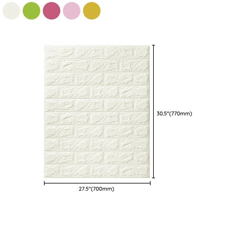 Pelar y pegar azulejos de plástico rectangulares para cocina y baño Blanco Clearhalo