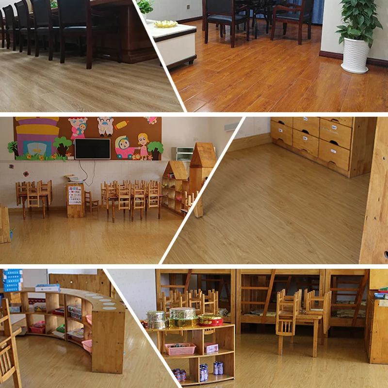 Piso laminado moderno interior resistente los arañazos con cerradura de clic rectangular laminado de madera de pino Clearhalo