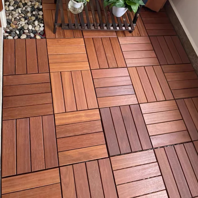 Piso laminado resistente al moho para exteriores Piso de tablones laminados de madera oscura Clearhalo