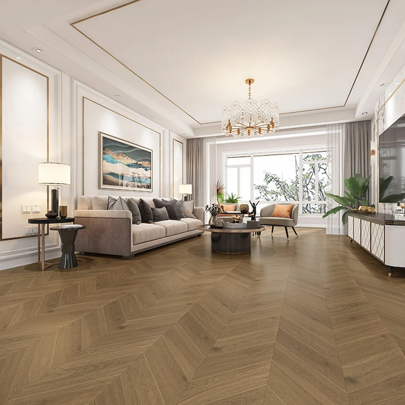 Piso laminado resistente rayones Click-Lock Piso laminado de madera moderno Clearhalo