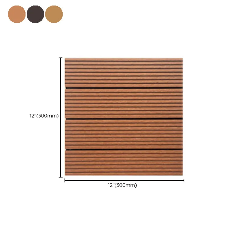 Piso de madera de ingenierí contemporánea con bloqueo de clic cepillado de alambre para patio y jardín Clearhalo