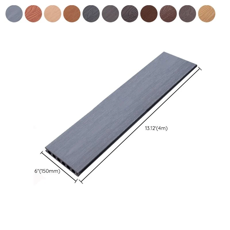 Piso de madera de ingenierí rectangular Baldosa lisa resistente al agua para jardín de patio Madera Clearhalo