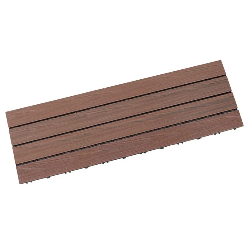 Piso de madera resistente al agua rectangular, baldosa de ingenierí suave para patio y jardín Marron Clearhalo