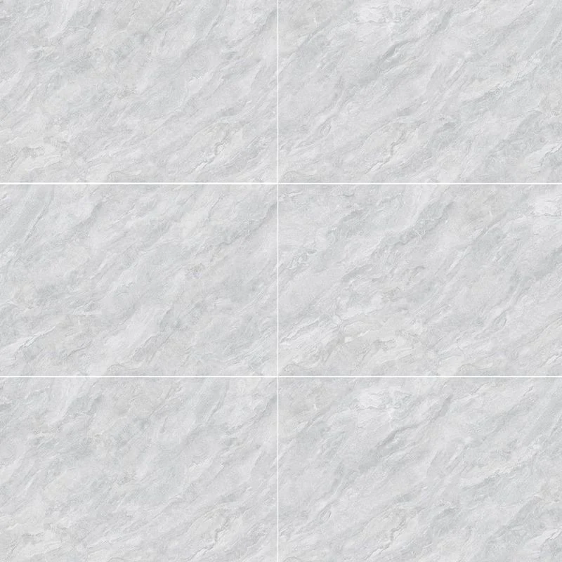 Piso y pared de mármol de mosaico singular blanco rectangular moderno para baño Gris Clearhalo