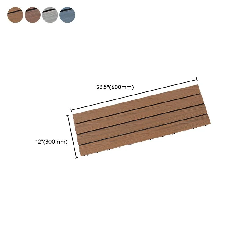 Pisos de madera fabricados entrelazados con tablones de cubierta, azulejos para exteriores Clearhalo
