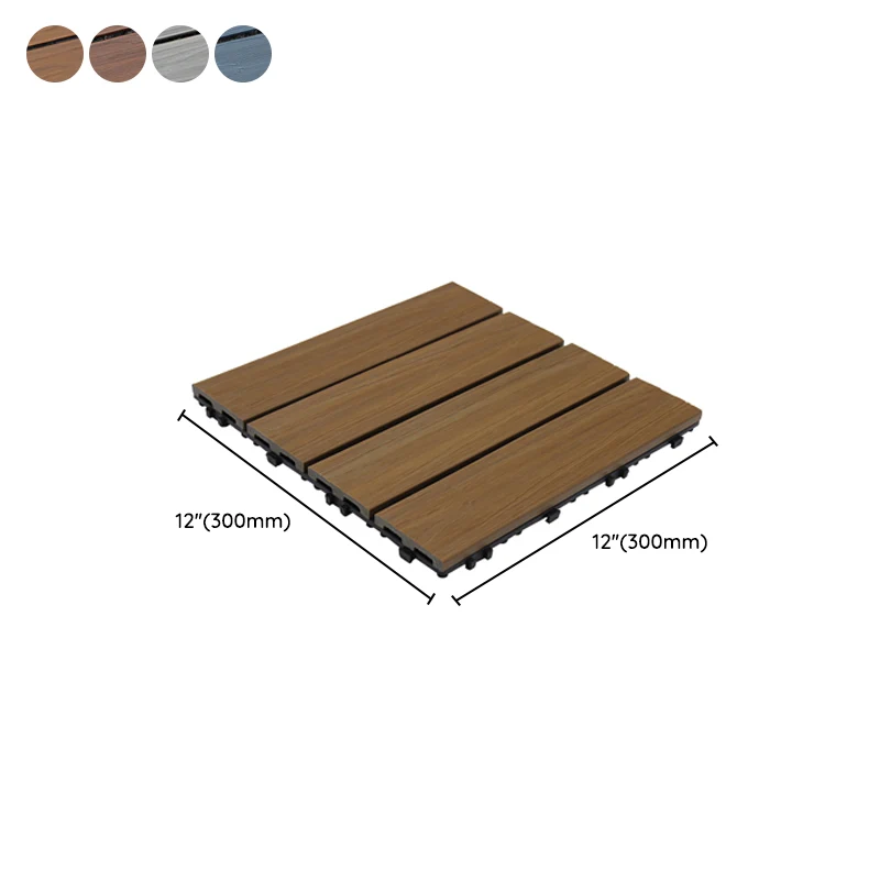 Pisos de madera fabricados entrelazados con tablones de cubierta, azulejos para exteriores Clearhalo