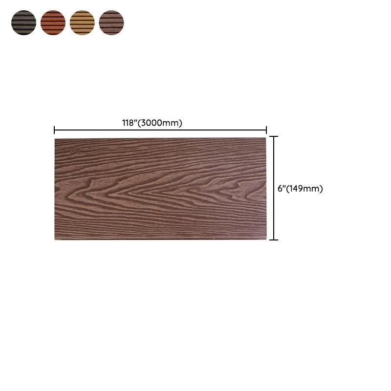 Pisos de madera de grano en relieve 3D Pisos de madera rectangulares antideslizantes de estilo moderno Marron Clearhalo