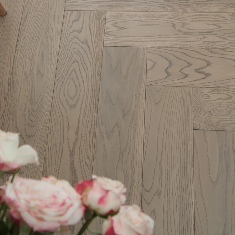 Pisos de madera maciza modernos Pisos de tablones entrelazados de color puro Clearhalo
