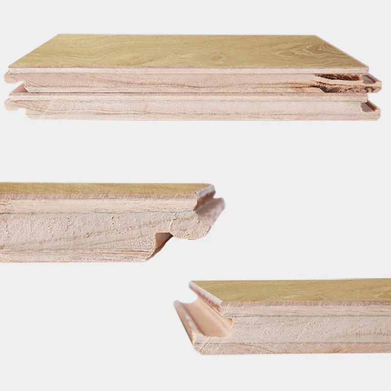Pisos de madera de pino tradicional Pisos impermeables lisos Caqui Clearhalo
