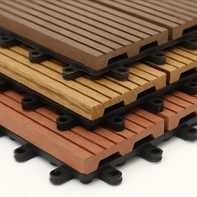 Pisos de WPC de estilo moderno Pisos de madera cuadrados anticorrosión Madera Clearhalo