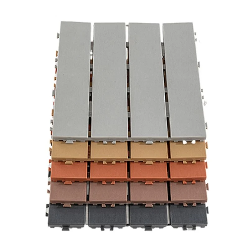 Pisos de WPC de estilo moderno Pisos de madera cuadrados anticorrosión Naranja Clearhalo