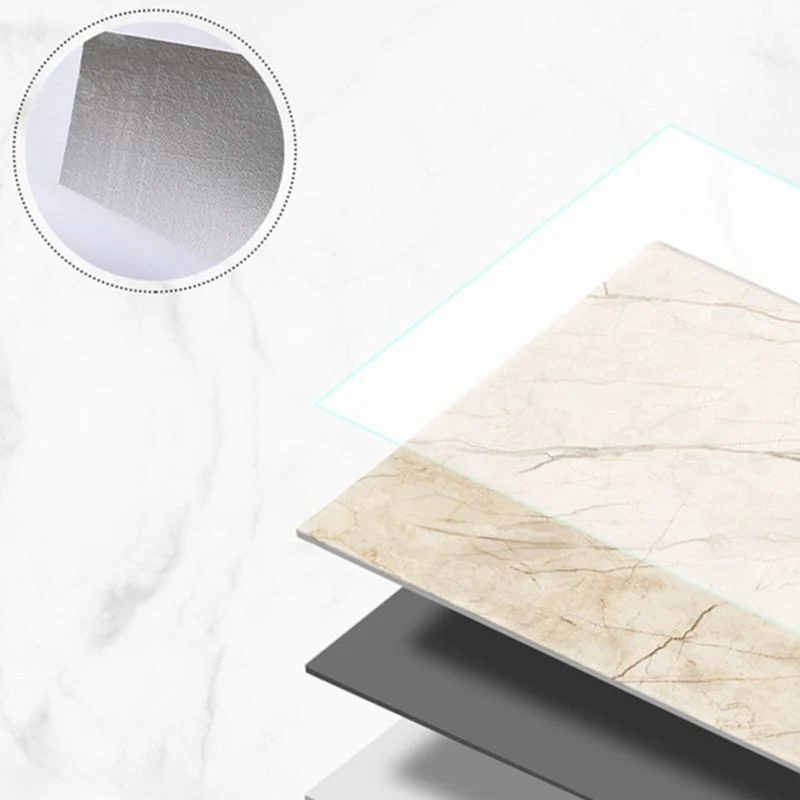 Placa para salpicaduras de un solo azulejo, despegable y adhesiva, para baño de estilo moderno Amarillo Clearhalo